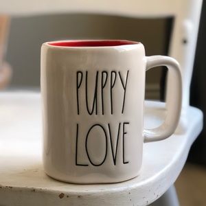 Rae Dunn red puppy love mug - valentines HtF new